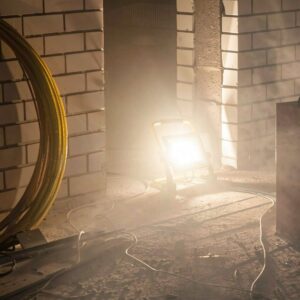 LED Προβολέας Εργασίας 50W V-TAC Cree Chip Μαύρος με Κίτρινη Βάση IP65 5000lm Φυσικό 4000K 3m Καλώδιο 6yrs Wty – 242186VT