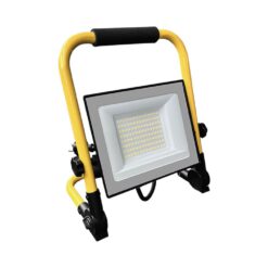 LED Προβολέας Εργασίας 50W V-TAC Cree Chip Μαύρος με Κίτρινη Βάση IP65 5000lm Φυσικό 4000K 3m Καλώδιο 6yrs Wty – 242186VT