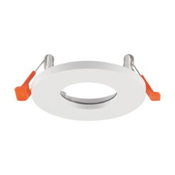 Βάση Σποτ GU10 – MR16 V-TAC Χωνευτή Στρογγυλή IP44 Λευκή Ματ 24221VT