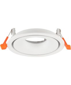 Βάση Σποτ Στρογγυλή Χωνευτή Λευκή GU10 Αλουμινίου V-TAC 24222VT