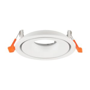 Βάση Σποτ Στρογγυλή Χωνευτή Λευκή GU10 Αλουμινίου V-TAC 24222VT