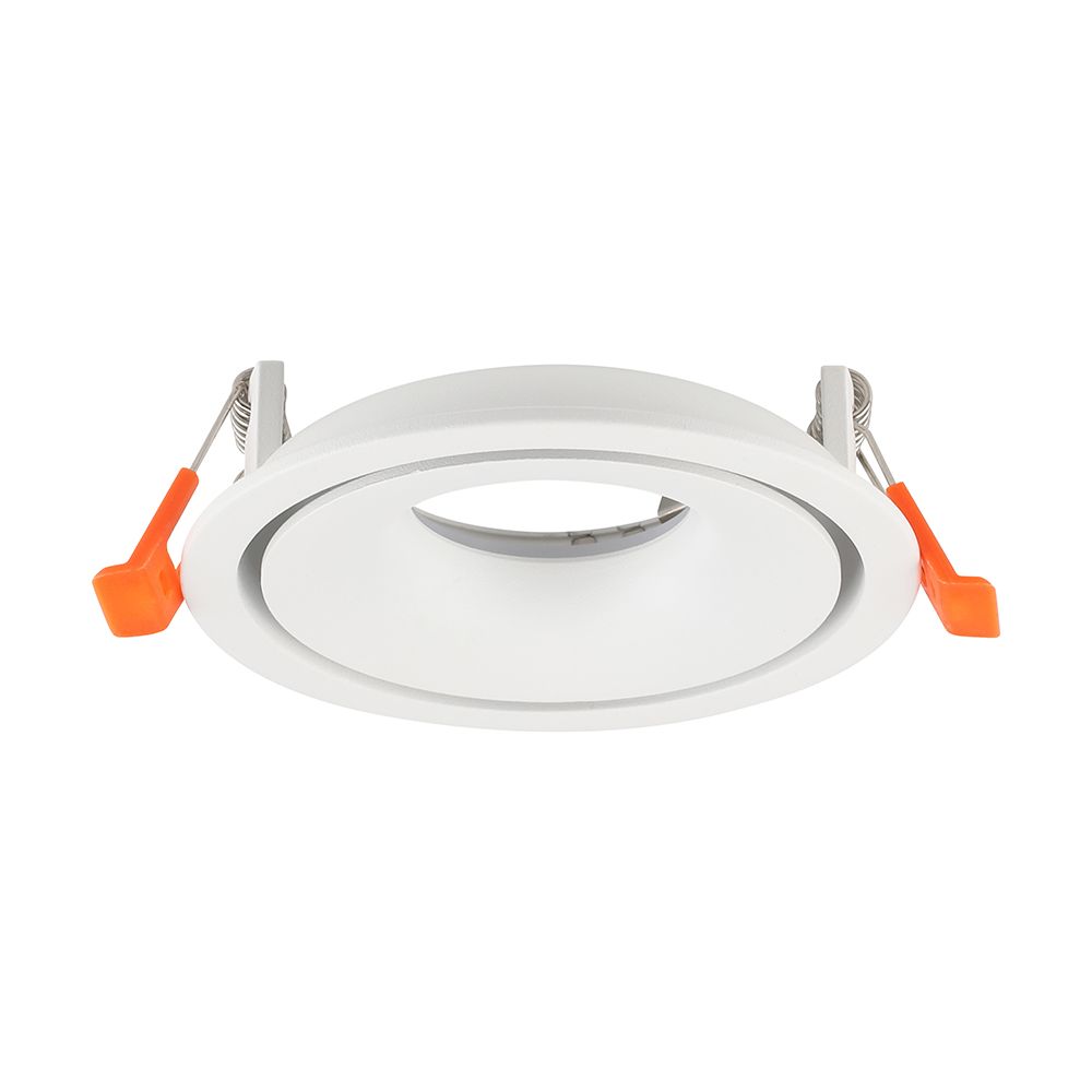 Βάση Σποτ Στρογγυλή Χωνευτή Λευκή GU10 Αλουμινίου V-TAC 24222VT