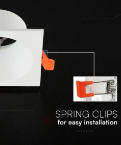 GU10 Fitting Aluminum Deep Anti Glare Square White V-TAC 24224VT