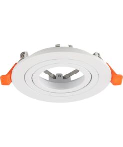 Βάση Σποτ Στρογγυλή Χωνευτή Λευκή GU10 Αλουμινίου V-TAC 24225VT