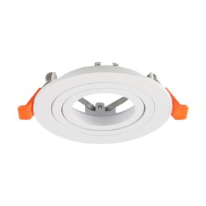 Βάση Σποτ Στρογγυλή Χωνευτή Λευκή GU10 Αλουμινίου V-TAC 24225VT