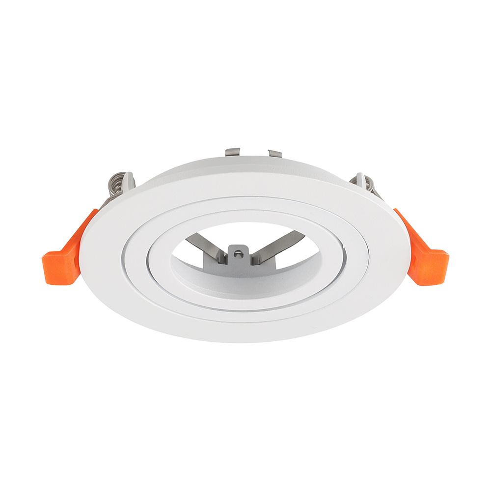 Βάση Σποτ Στρογγυλή Χωνευτή Λευκή GU10 Αλουμινίου V-TAC 24225VT