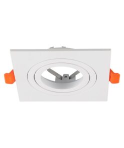 Βάση Σποτ GU10 – MR16 V-TAC Χωνευτή Τετράγωνη Λευκή Ματ 24226VT