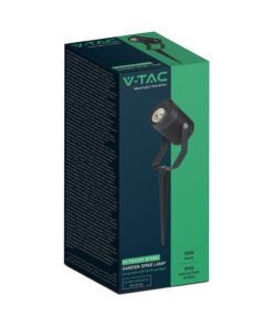 Φωτιστικό Σποτ Κήπου Καρφωτό Αλουμινίου GU10 Μαύρο IP65 V-TAC 24227VT