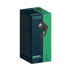 Φωτιστικό Σποτ Κήπου Καρφωτό Αλουμινίου GU10 Μαύρο IP65 V-TAC 24227VT