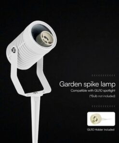 Φωτιστικό Σποτ Κήπου Καρφωτό Αλουμινίου GU10 Λευκό IP65 V-TAC 24228VT