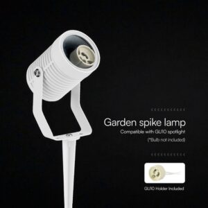 Φωτιστικό Σποτ Κήπου Καρφωτό Αλουμινίου GU10 Λευκό IP65 V-TAC 24228VT