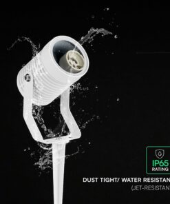 Φωτιστικό Σποτ Κήπου Καρφωτό Αλουμινίου GU10 Λευκό IP65 V-TAC 24228VT