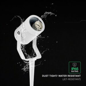 Φωτιστικό Σποτ Κήπου Καρφωτό Αλουμινίου GU10 Λευκό IP65 V-TAC 24228VT