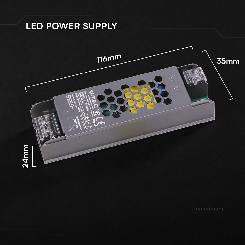 Τροφοδοτικό για LED 36W 24V IP20 Μεταλλικό V-TAC 24235VT
