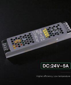 Τροφοδοτικό SLIM για LED 120W 24V 5A IP20 Μεταλλικό V-TAC 24238VT