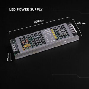 SLIM Power Supply – 150W 24V 6.25A IP20 V-TAC 24239VT