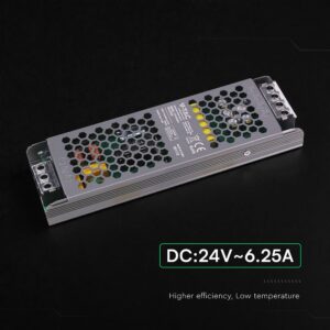 SLIM Power Supply – 150W 24V 6.25A IP20 V-TAC 24239VT