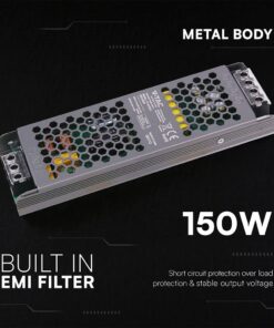 SLIM Power Supply – 150W 24V 6.25A IP20 V-TAC 24239VT