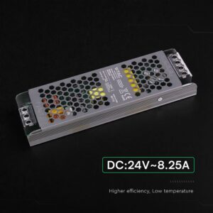 Τροφοδοτικό SLIM για LED 200W 24V 8.25A IP20 Μεταλλικό V-TAC 24240VT