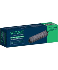 Τροφοδοτικό V-TAC για LED 36W 24V 1.5A IP67 Αδιάβροχο Μεταλλικό 24243VT