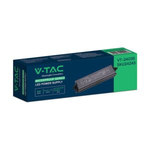 Τροφοδοτικό V-TAC για LED 36W 24V 1.5A IP67 Αδιάβροχο Μεταλλικό 24243VT