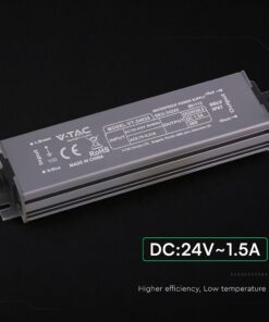 Τροφοδοτικό V-TAC για LED 36W 24V 1.5A IP67 Αδιάβροχο Μεταλλικό 24243VT