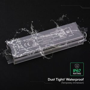 Τροφοδοτικό V-TAC για LED 36W 24V 1.5A IP67 Αδιάβροχο Μεταλλικό 24243VT