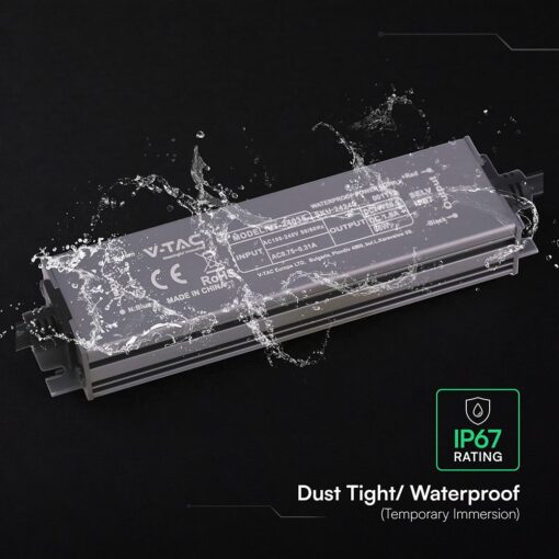 Τροφοδοτικό V-TAC για LED 36W 24V 1.5A IP67 Αδιάβροχο Μεταλλικό 24243VT