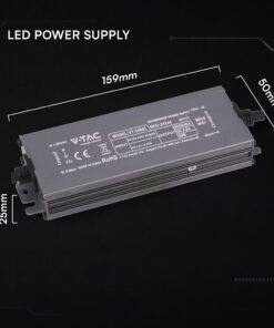 Τροφοδοτικό V-TAC για LED 60W 24V 12.5A IP67 Αδιάβροχο Μεταλλικό 24244VT