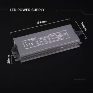 Τροφοδοτικό V-TAC για LED 60W 24V 12.5A IP67 Αδιάβροχο Μεταλλικό 24244VT