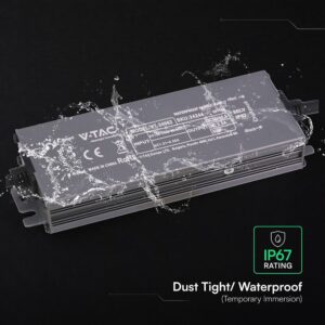 Τροφοδοτικό V-TAC για LED 60W 24V 12.5A IP67 Αδιάβροχο Μεταλλικό 24244VT