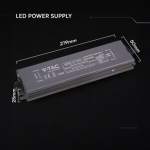 Τροφοδοτικό V-TAC για LED 100W 24V 4.5A IP67 Αδιάβροχο Μεταλλικό 24245VT