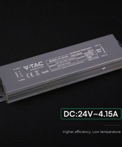 Τροφοδοτικό V-TAC για LED 100W 24V 4.5A IP67 Αδιάβροχο Μεταλλικό 24245VT