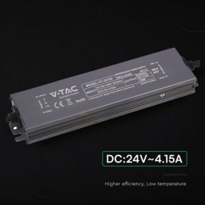 Τροφοδοτικό V-TAC για LED 100W 24V 4.5A IP67 Αδιάβροχο Μεταλλικό 24245VT
