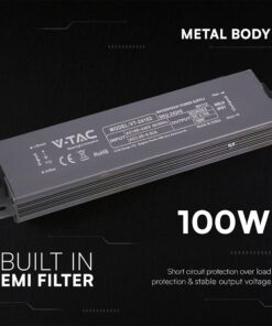 Τροφοδοτικό V-TAC για LED 100W 24V 4.5A IP67 Αδιάβροχο Μεταλλικό 24245VT