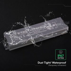 Τροφοδοτικό V-TAC για LED 100W 24V 4.5A IP67 Αδιάβροχο Μεταλλικό 24245VT