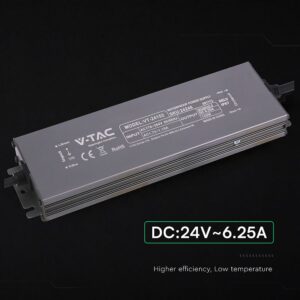 Τροφοδοτικό V-TAC για LED 150W 24V 6.25A IP67 Αδιάβροχο Μεταλλικό 24246VT