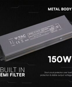 Τροφοδοτικό V-TAC για LED 150W 24V 6.25A IP67 Αδιάβροχο Μεταλλικό 24246VT