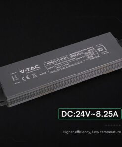Τροφοδοτικό V-TAC για LED 200W 24V 8.25A IP67 Αδιάβροχο Μεταλλικό 24247VT