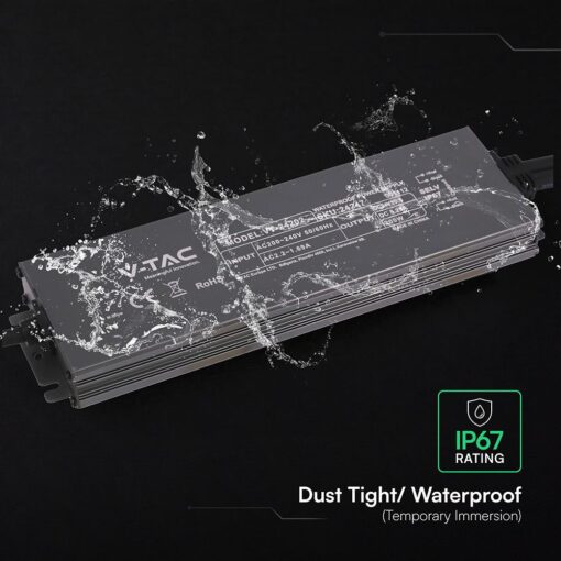 Τροφοδοτικό V-TAC για LED 200W 24V 8.25A IP67 Αδιάβροχο Μεταλλικό 24247VT