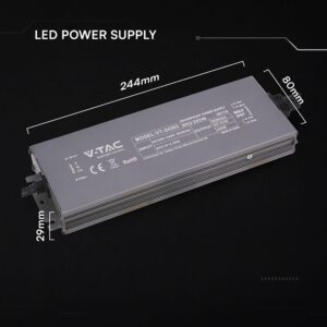 Τροφοδοτικό V-TAC για LED 300W 24V 12.5A IP67 Αδιάβροχο Μεταλλικό 24248VT