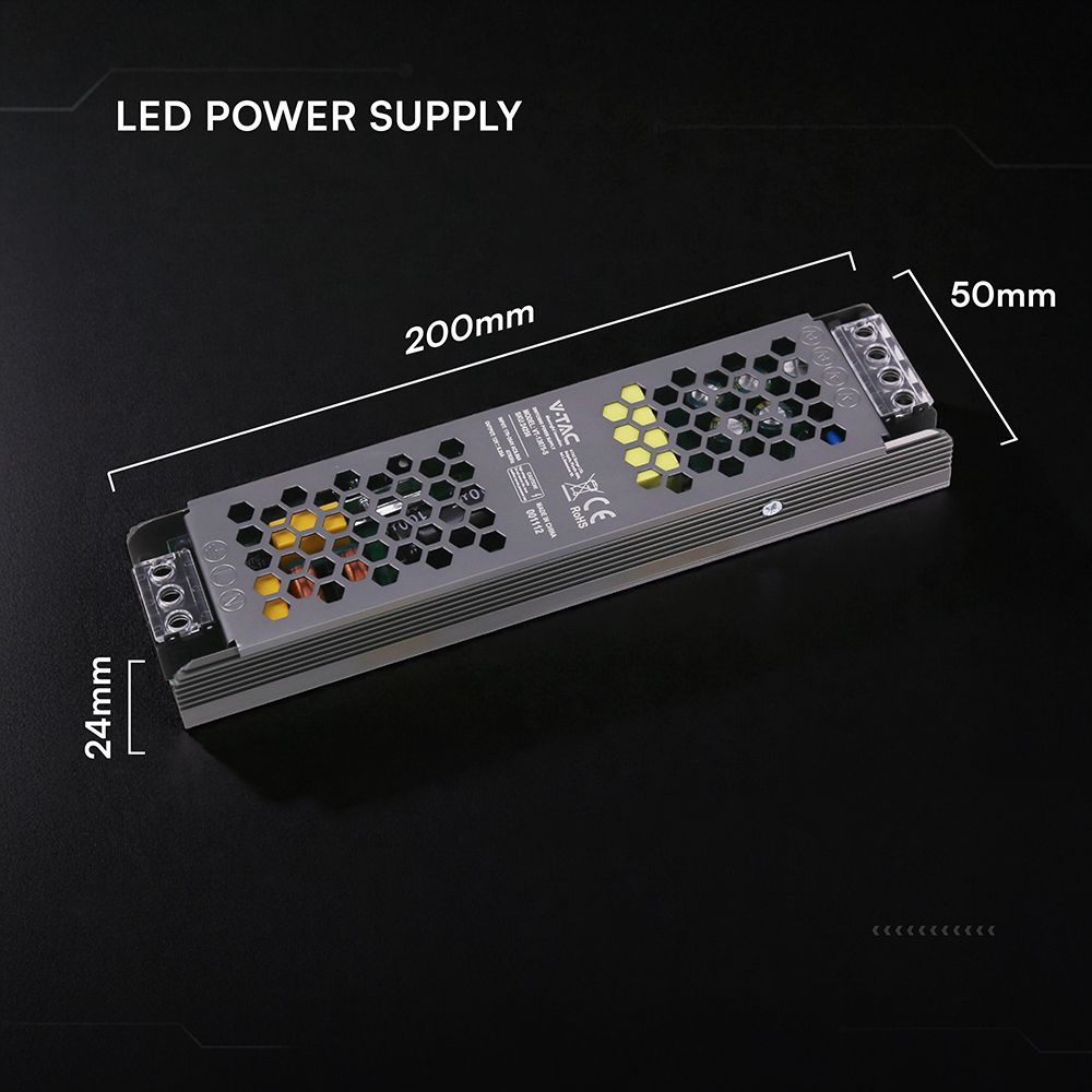 SLIM Power Supply – 75W 12V 6.25A IP20 V-TAC 24256VT