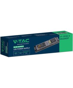 Τροφοδοτικό SLIM για LED 120W 12V IP20 Μεταλλικό V-TAC 24257VT