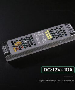 Τροφοδοτικό SLIM για LED 120W 12V IP20 Μεταλλικό V-TAC 24257VT