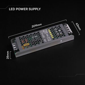 Τροφοδοτικό SLIM για LED 150W 12V 12.5A IP20 Μεταλλικό V-TAC 24258VT