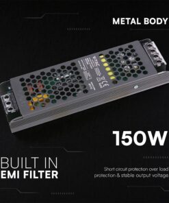 Τροφοδοτικό SLIM για LED 150W 12V 12.5A IP20 Μεταλλικό V-TAC 24258VT