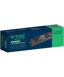 Τροφοδοτικό SLIM για LED 200W 12V 16.5A IP20 Μεταλλικό V-TAC 24259VT