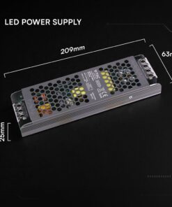 Τροφοδοτικό SLIM για LED 200W 12V 16.5A IP20 Μεταλλικό V-TAC 24259VT