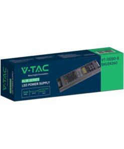 Τροφοδοτικό SLIM για LED 250W 12V 20.83A IP20 Μεταλλικό V-TAC 24260VT