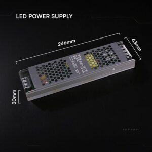 Τροφοδοτικό SLIM για LED 250W 12V 20.83A IP20 Μεταλλικό V-TAC 24260VT